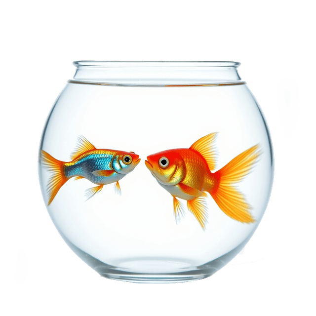 Two fish in a bowl